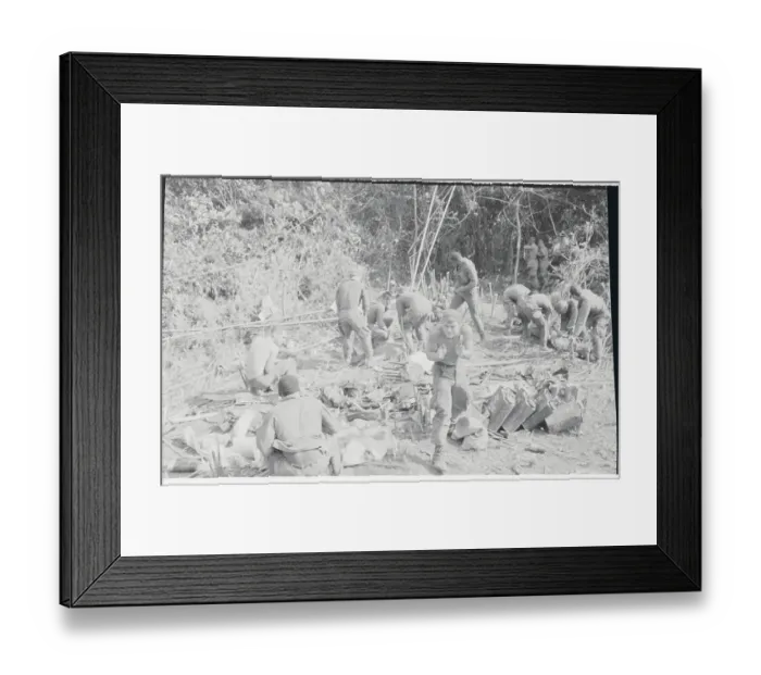 Framed Print : American Soldiers During Rescue Attempt in the Field Framed Print : American Soldiers During Rescue Attempt in the Field