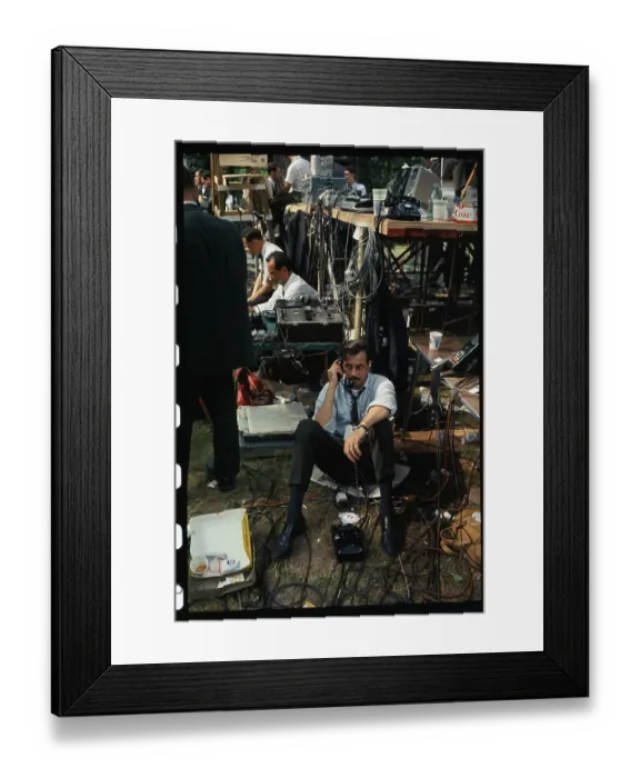 Framed Print : Newsman Talking on the Telephone Framed Print : Newsman Talking on the Telephone