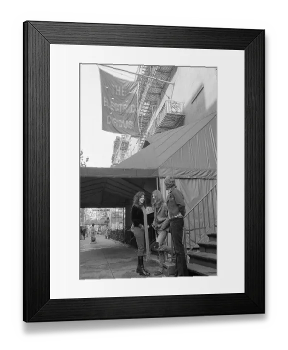 Framed Print : People Stand Outside the Electric Circus Framed Print : People Stand Outside the Electric Circus