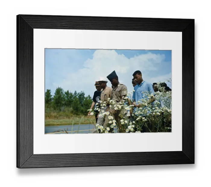 Framed Print : James Meredith Walking Down Highway Framed Print : James Meredith Walking Down Highway