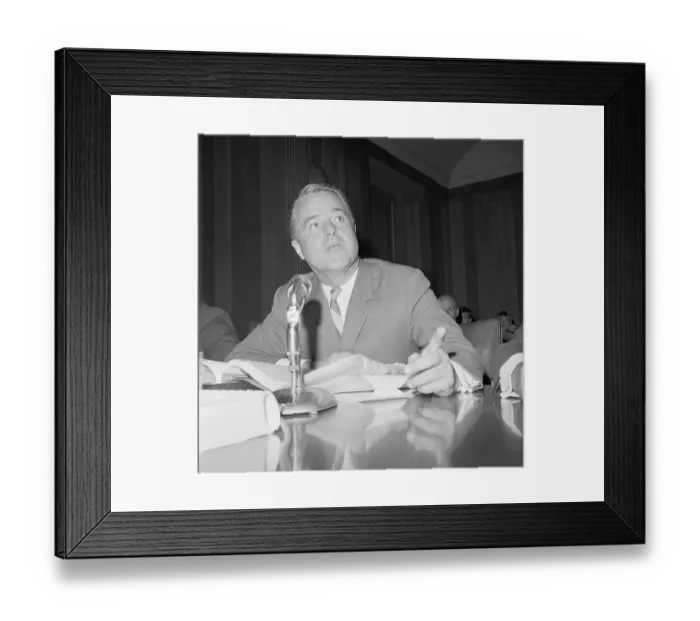 Framed Print : Sargent Shriver Testifying Framed Print : Sargent Shriver Testifying