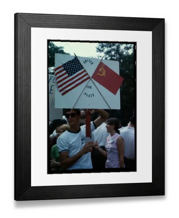Framed Print : Man Holding Sign Framed Print : Man Holding Sign