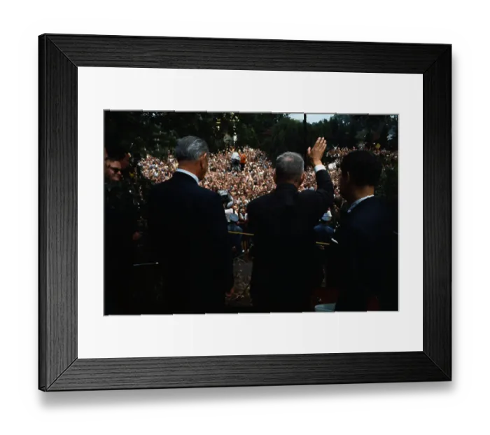Framed Print : Aleksei Kosygin Waving to Crowd Framed Print : Aleksei Kosygin Waving to Crowd