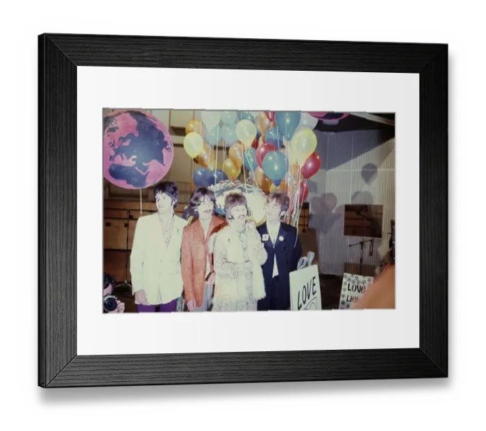 Framed Print : The Beatles With Balloons
