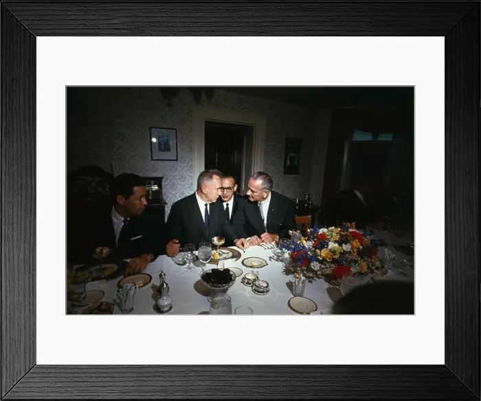 Framed Print : Lyndon Johnson Speaking with Aleksei Kosygin Framed Print : Lyndon Johnson Speaking with Aleksei Kosygin