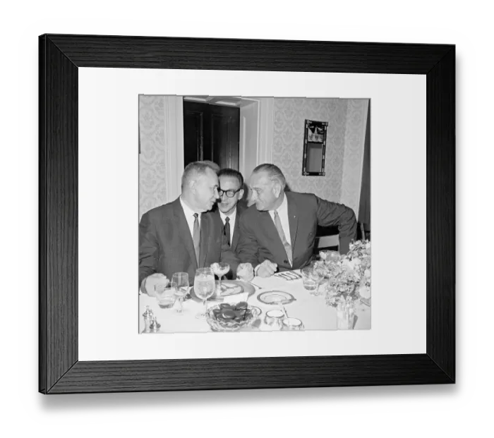 Framed Print : Alexei Kosygin And Lyndon Johnson Smilin