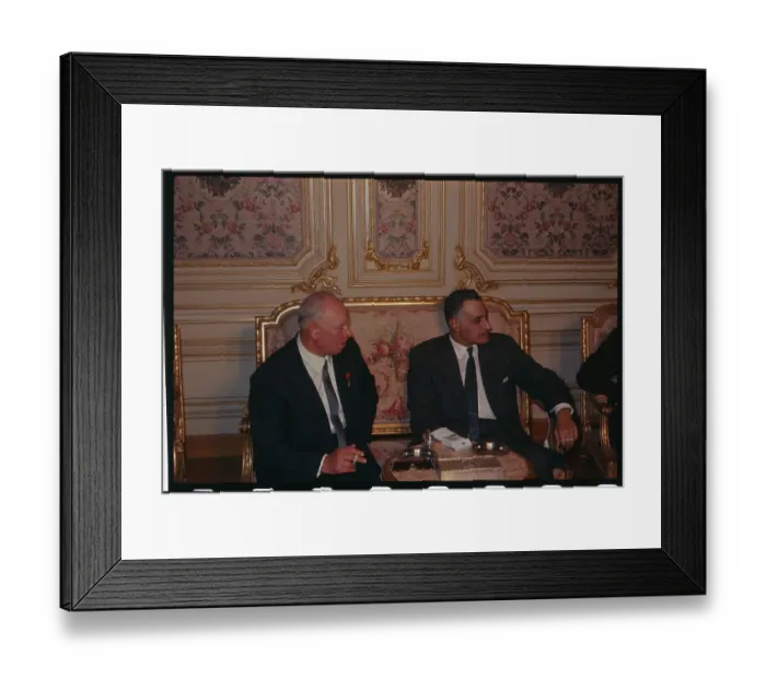 Framed Print : Portrait of Nikolai Podgorny with Gamal Abdel Nasser Framed Print : Portrait of Nikolai Podgorny with Gamal Abdel Nasser