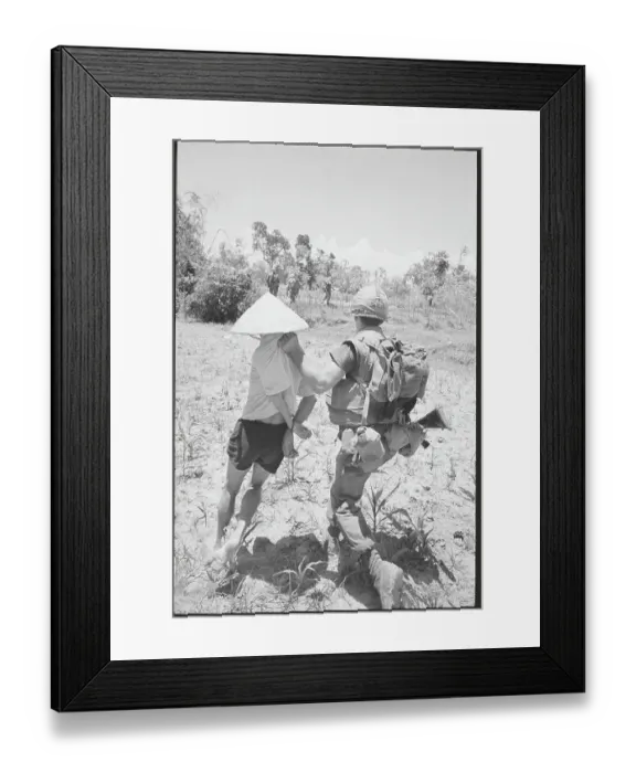 Framed Print : US Marine Hustling Suspected Vietcom Framed Print : US Marine Hustling Suspected Vietcom