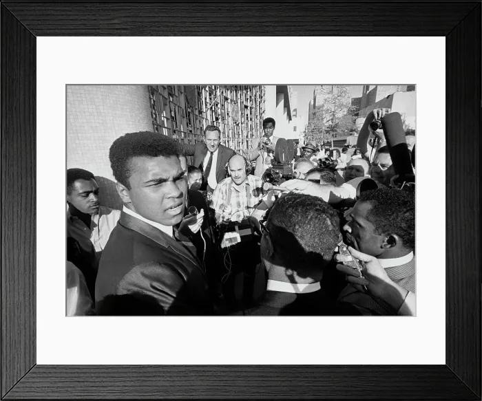Framed Print : Boxer Muhammad Ali Speaking with Press Framed Print : Boxer Muhammad Ali Speaking with Press