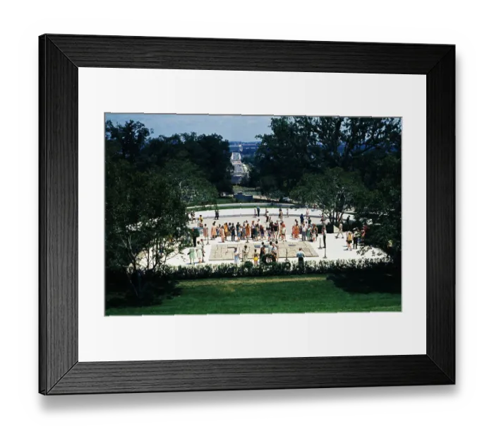 Framed Print : People Visiting Grave of President Kennedy Framed Print : People Visiting Grave of President Kennedy