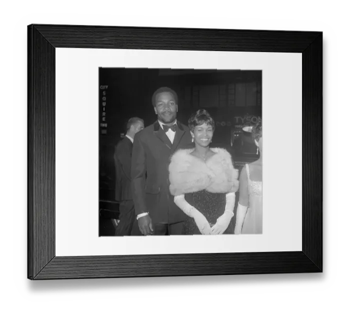 Framed Print : Jim Brown with His Wife Framed Print : Jim Brown with His Wife