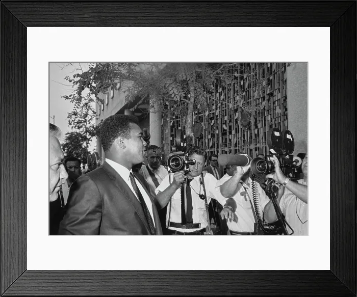 Framed Print : Muhammad Ali With Photographers Framed Print : Muhammad Ali With Photographers