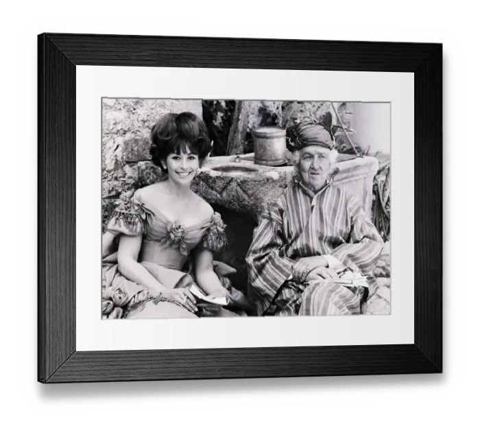 Framed Print : Robert Graves On Set W / Director'S Wife Framed Print : Robert Graves On Set W / Director'S Wife