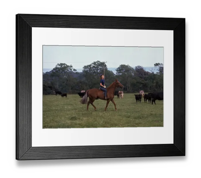Framed Print : Jacqueline Kennedy Onassis Riding Horse in Field Framed Print : Jacqueline Kennedy Onassis Riding Horse in Field