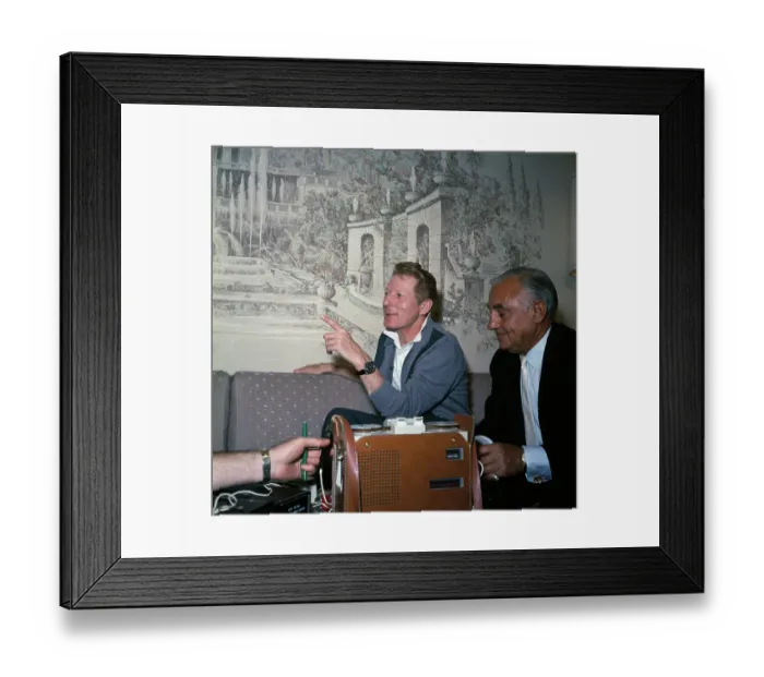 Framed Print : Danny Kaye And Frank Sennes Framed Print : Danny Kaye And Frank Sennes