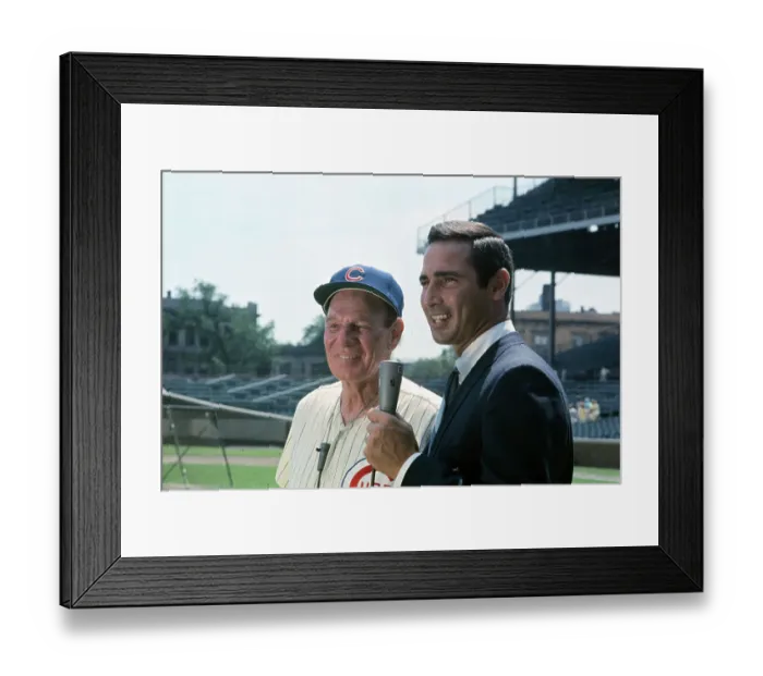 Framed Print : Sandy Koufax Interviewing Cubs Manager Leo Durocher Framed Print : Sandy Koufax Interviewing Cubs Manager Leo Durocher