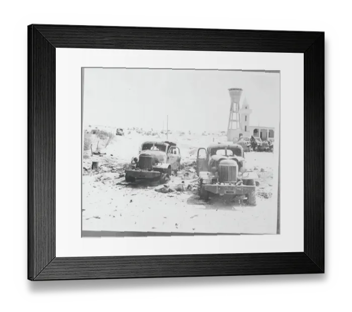 Framed Print : Wrecked Trucks in Gaza After the Six Day War 1967 Framed Print : Wrecked Trucks in Gaza After the Six Day War 1967