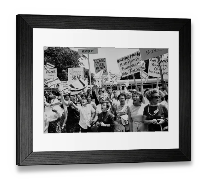 Framed Print : Pro-Israeli Protest In Washington Framed Print : Pro-Israeli Protest In Washington