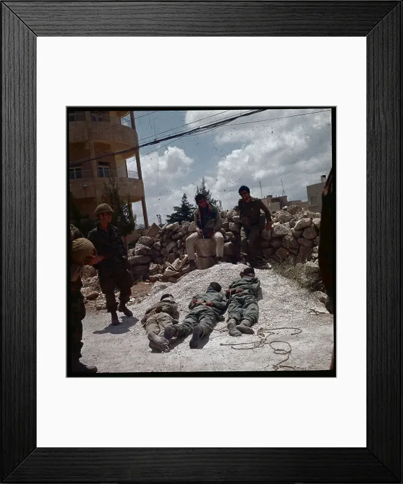 Framed Print : Israeli Soldiers Guarding Jordanian Prisoners Framed Print : Israeli Soldiers Guarding Jordanian Prisoners