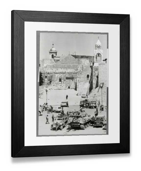 Framed Print : Military Vehicles on Street of Bethlehem Framed Print : Military Vehicles on Street of Bethlehem