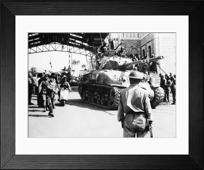 Framed Print : Tank Goes Through Jerusalem Framed Print : Tank Goes Through Jerusalem