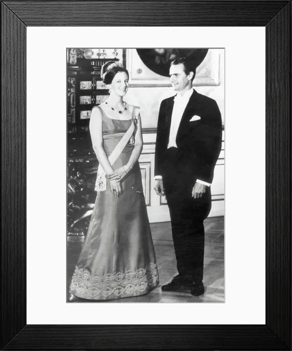 Framed Print : Princess Margrethe with Her Fiance Framed Print : Princess Margrethe with Her Fiance