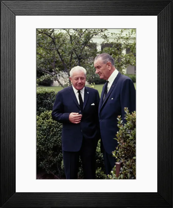 Framed Print : Harold Holt And Lyndon Johnson Framed Print : Harold Holt And Lyndon Johnson