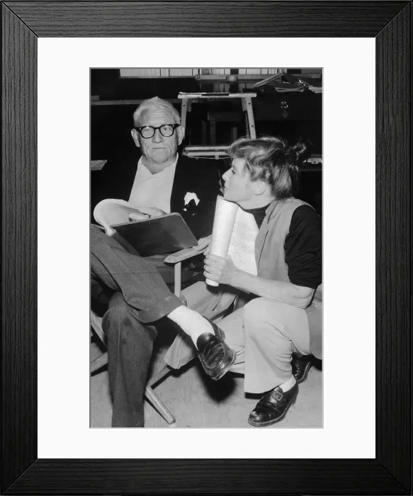 Framed Print : Spencer Tracy and Katharine Hepburn Between Scenes Framed Print : Spencer Tracy and Katharine Hepburn Between Scenes