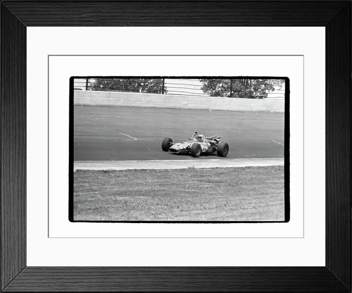 Framed Print : A.J. Foyt Waving From Race Car Framed Print : A.J. Foyt Waving From Race Car