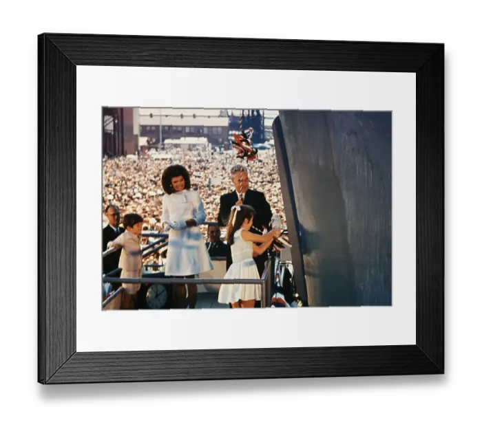 Framed Print : Caroline Kennedy Christening Carrier with Family Framed Print : Caroline Kennedy Christening Carrier with Family