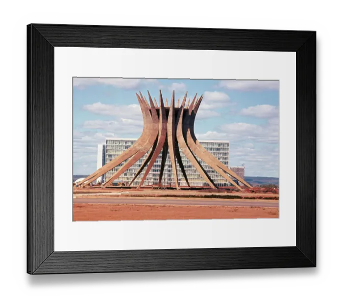 Framed Print : View of Brasilia Cathedral Under Construction Framed Print : View of Brasilia Cathedral Under Construction