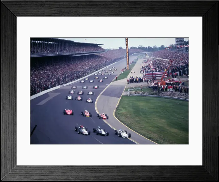Framed Print : Aerial view of Indianapolis 500 Race Framed Print : Aerial view of Indianapolis 500 Race