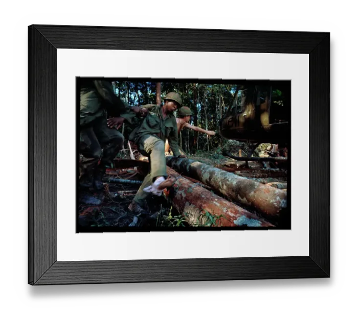 Framed Print : American Soldiers Attempting to Board Helicopter Framed Print : American Soldiers Attempting to Board Helicopter