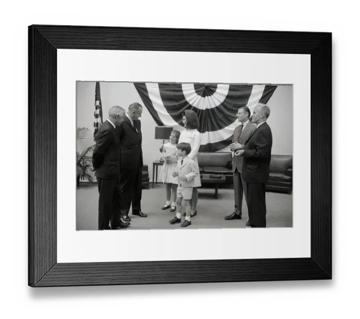 Framed Print : Lyndon B. Johnson Meeting with Kennedy Family Framed Print : Lyndon B. Johnson Meeting with Kennedy Family