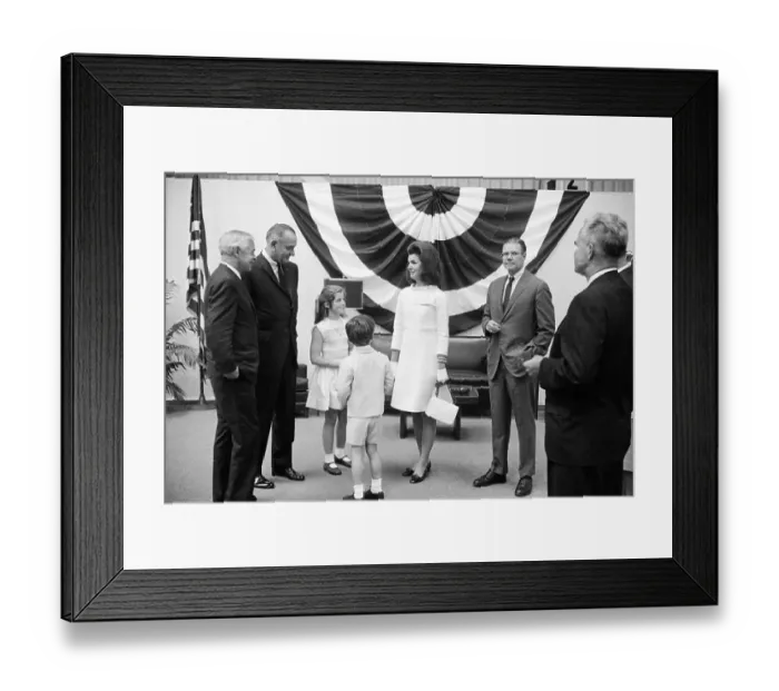 Framed Print : President Lyndon Johnson Chatting with Jacqueline Kennedy Framed Print : President Lyndon Johnson Chatting with Jacqueline Kennedy