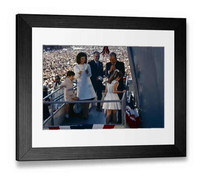 Framed Print : Jackie Kennedy and JFK Jr Watching Caroline Christen Ship Framed Print : Jackie Kennedy and JFK Jr Watching Caroline Christen Ship