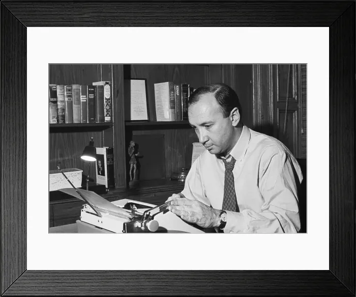 Framed Print : Neil Simon At Work Framed Print : Neil Simon At Work