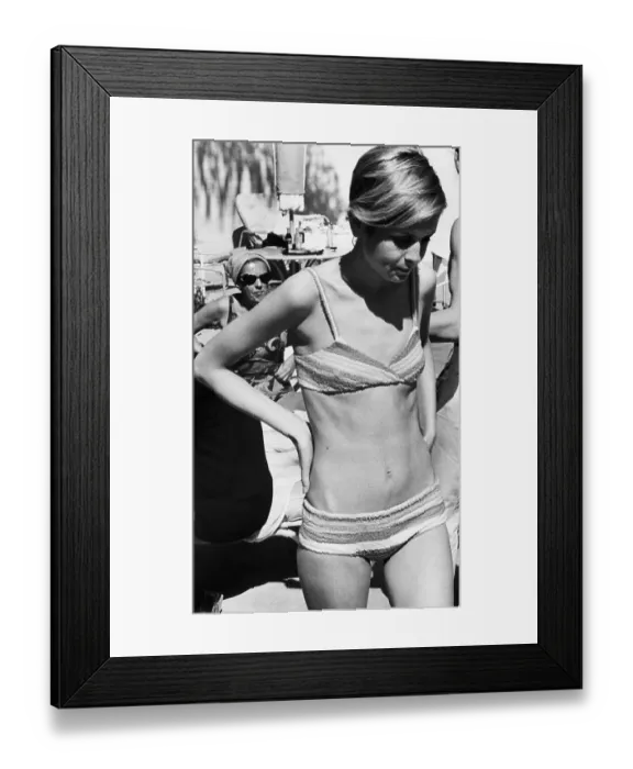 Framed Print : Twiggy Poolside Framed Print : Twiggy Poolside