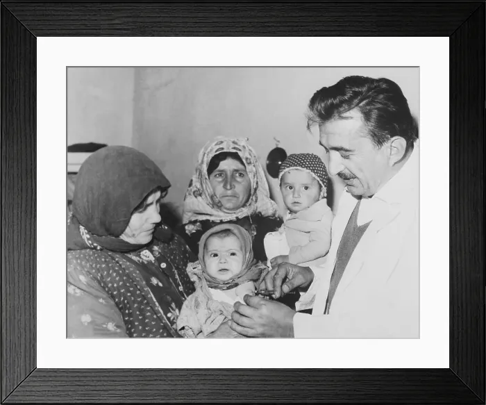 Framed Print : Baby Being Vaccinated Framed Print : Baby Being Vaccinated