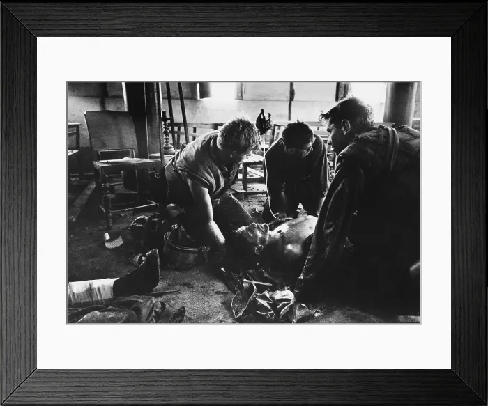Framed Print : Marines Tend To Wounded Fellow Soldier Framed Print : Marines Tend To Wounded Fellow Soldier