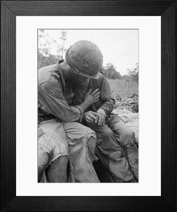 Framed Print : Soldier Breaks Down In Vietnam Framed Print : Soldier Breaks Down In Vietnam