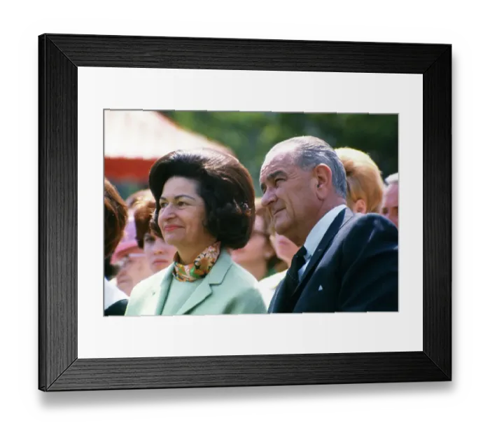 Framed Print : Lady Bird And Lyndon Johnson Framed Print : Lady Bird And Lyndon Johnson