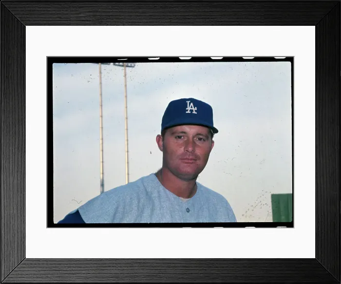 Framed Print : Ron Fairly Posing in Baseball Uniform