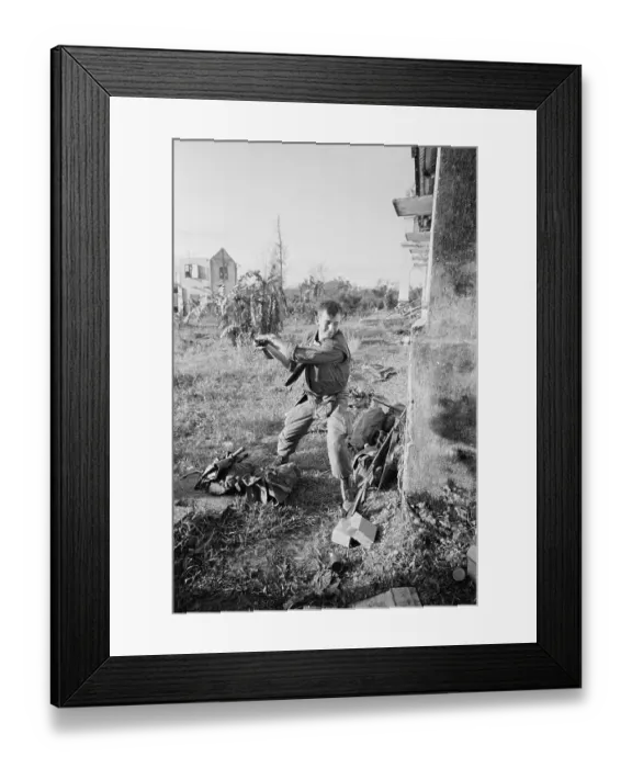 Framed Print : Us Marine Destroys Machine Gun Framed Print : Us Marine Destroys Machine Gun