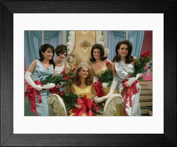 Framed Print : Sylvia Louise Hitchcock with Her Court as Miss USA Framed Print : Sylvia Louise Hitchcock with Her Court as Miss USA