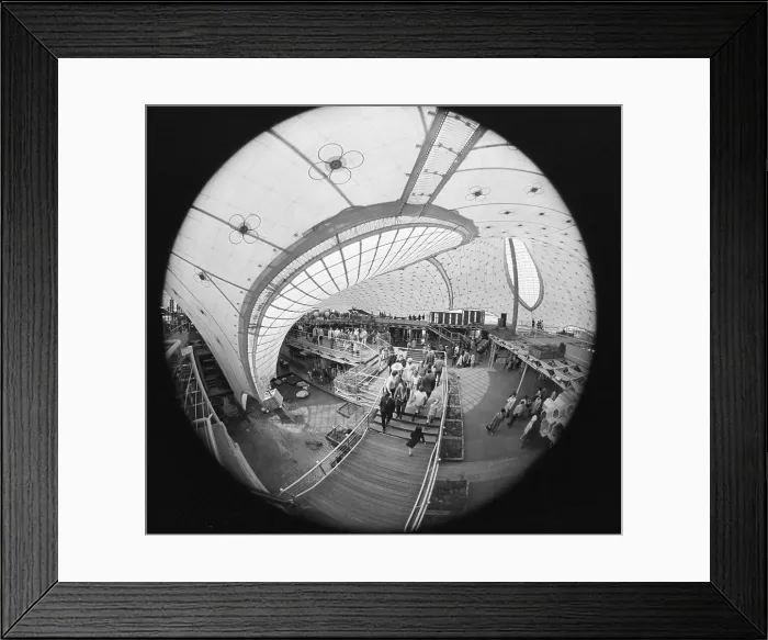 Framed Print : Fisheye of Exposition Tent Interior