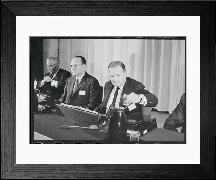 Framed Print : Henry Ford II Taking a Glass of Water Framed Print : Henry Ford II Taking a Glass of Water