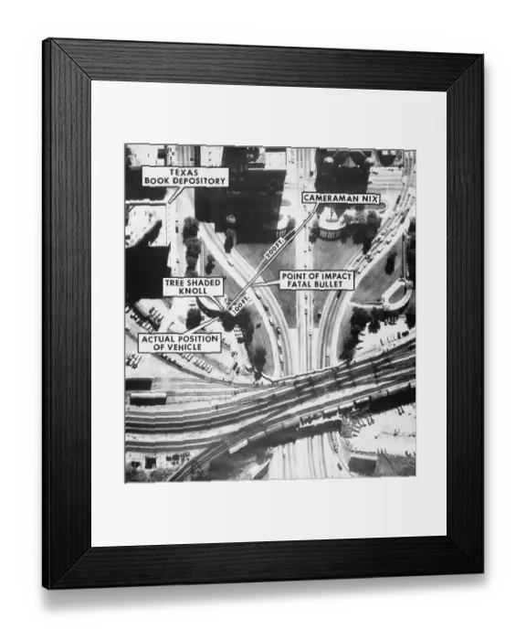Framed Print : Site Specific Scene of Kennedy Assassination Framed Print : Site Specific Scene of Kennedy Assassination