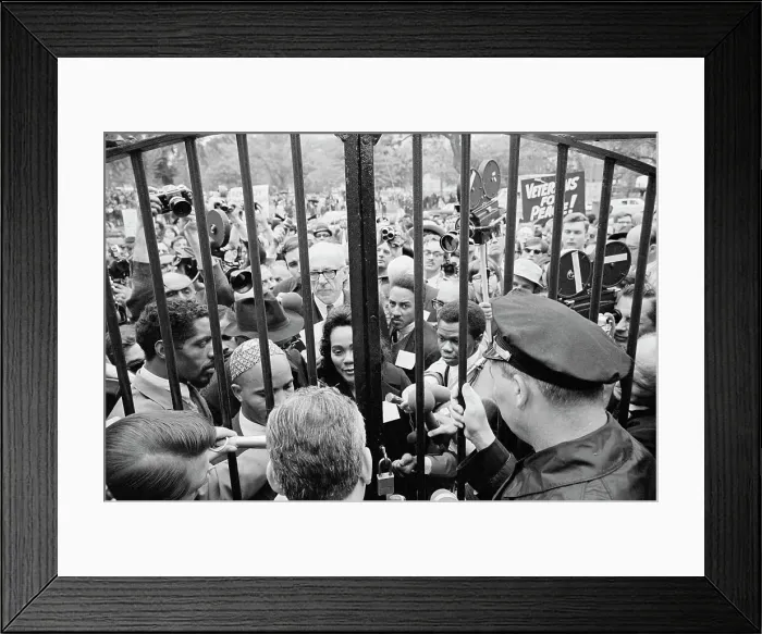 Framed Print : Anti-War Protesters at White House Gate Framed Print : Anti-War Protesters at White House Gate