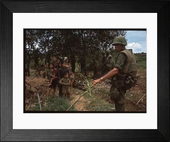 Framed Print : Marines Instructing Vietnamese Villagers Framed Print : Marines Instructing Vietnamese Villagers